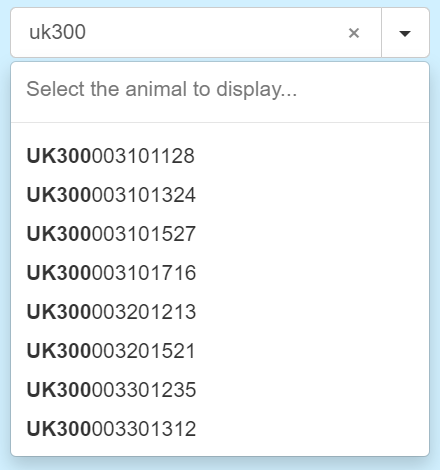 Image showing animal search interface