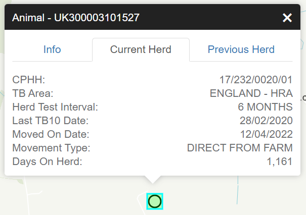 Image showing animal eartag current herd interface